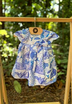 Vestido Infantil Bebê Menina Estampa Chapada Diamantina
