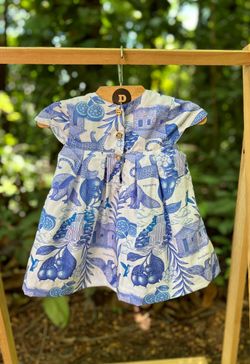 Vestido Infantil Bebê Menina Estampa Chapada Diamantina