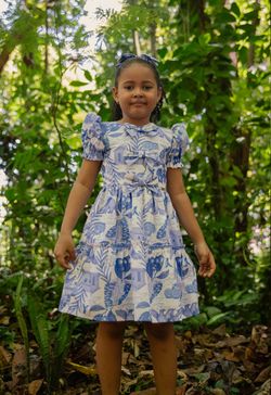 Vestido Infantil Menina Estampa Chapada Diamantina