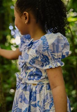 Vestido Infantil Menina Estampa Chapada Diamantina