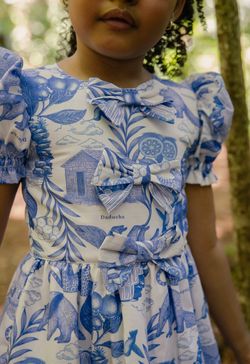Vestido Infantil Menina Estampa Chapada Diamantina
