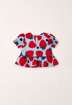 Conjunto Infantil Menina Estampa Frutas Vermelhas