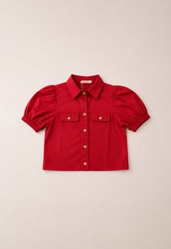 Blusa Infantil Menina Vermelha