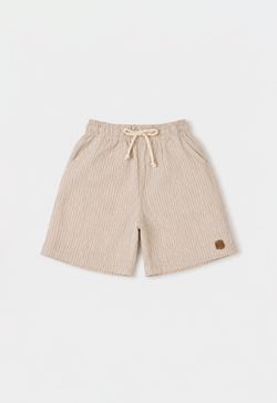 Short Infantil Menino Listrado Caqui