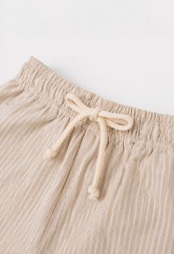 Short Infantil Menino Listrado Caqui
