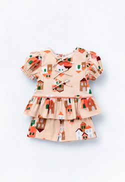Conjunto Infantil Menina Estampa Vilarejo