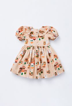 Vestido De Festa Infantil Menina Estampa Vilarejo 