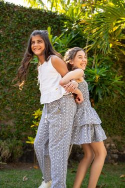 Calça Infantil Menina Laise Vichy Preto