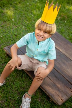 Camisa Infantil Menino Verde Água