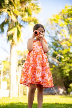 Vestido Infantil Menina Estampa Bem-Me-Quer