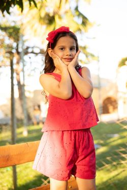 Conjunto Infantil Menina Laise Vermelho