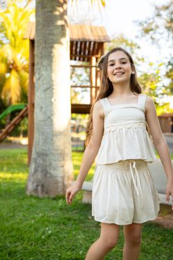 Blusa Infantil Menina Sianinha Areia 