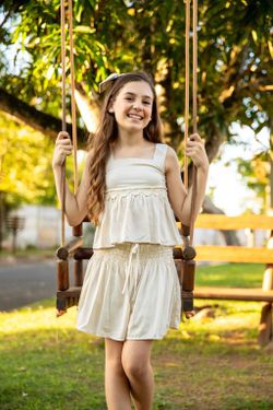Blusa Infantil Menina Sianinha Areia 