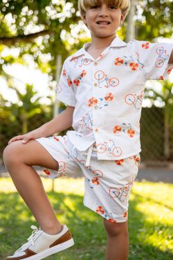 Conjunto Infantil Menino Estampa Bicicleta
