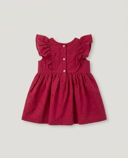Vestido Infantil Bebê Festa Laise Vermelho 