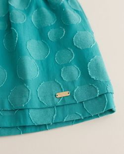 Vestido Infantil  Bebê Poá Turquesa 