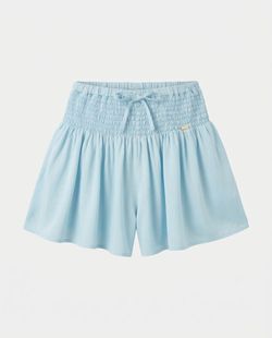 Short Infantil Menina Amplo Azul Céu