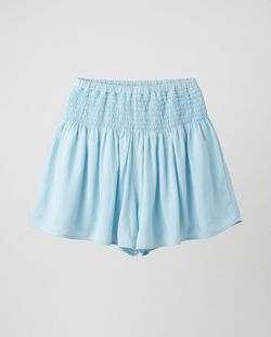 Short Infantil Menina Amplo Azul Céu