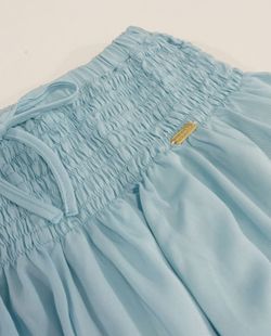 Short Infantil Menina Amplo Azul Céu