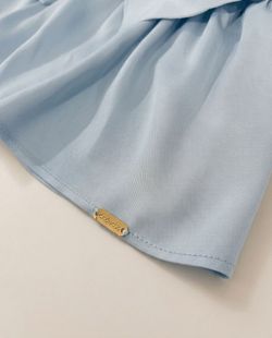 Blusa Infantil Menina Laçarote Azul Céu