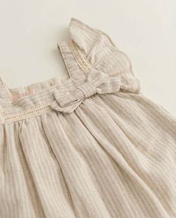 Vestido Infantil Bebê Linho Listrado