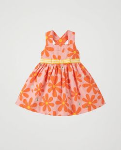 Vestido Infantil Bebê Menina Estampa Bem-Me-Quer