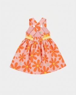 Vestido Infantil Bebê Menina Estampa Bem-Me-Quer