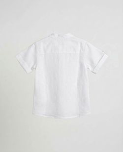 Camisa Infantil Menino Linho Branco
