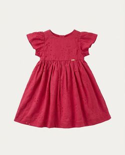  Vestido Infantil Festa Laise Vermelho