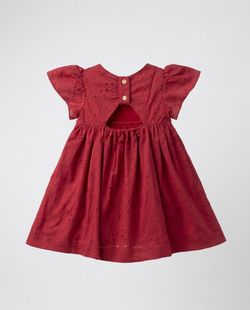  Vestido Infantil Festa Laise Vermelho