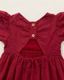 Vestido Infantil Festa Laise Vermelho