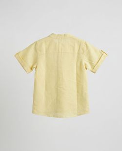 Camisa Infantil Menino Linho Amarelo