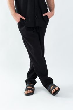 calça linho preto