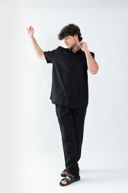 calça linho preto