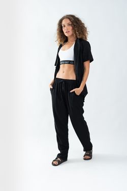 calça linho preto