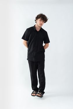 calça linho preto