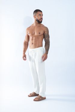 calça linho off