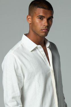 camisa linho manga longa off