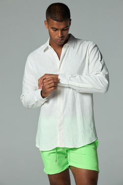 camisa linho manga longa off