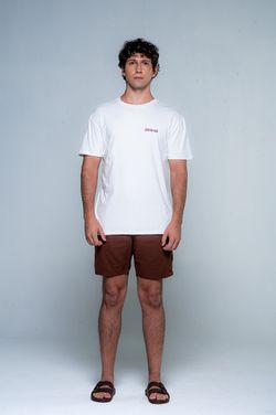 short linho marrom
