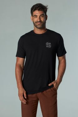 camiseta comfy mini igrejinha Athos Bulcão preto