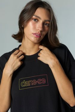 camiseta over dane-se gradient preto