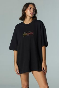 camiseta over dane-se gradient preto