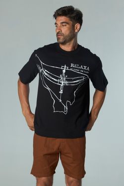 camiseta over relaxa preto