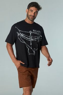 camiseta over relaxa preto