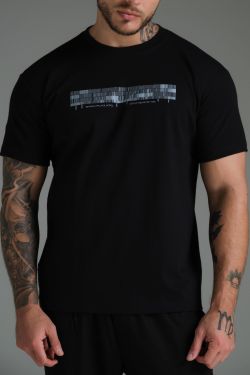 camiseta regular planta baixa preto
