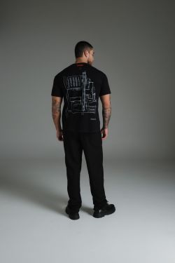 camiseta regular planta baixa preto