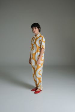 camisa linho mc 3rd floor darlan rosa amarelo