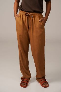 calça linho doce de leite