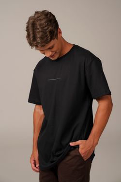 camiseta regular dane-se vertical preto